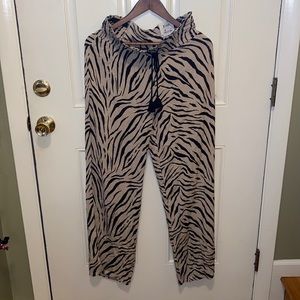 wide leg high rise pants